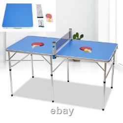 Table De Tennis Extérieure Intérieure Ping Pong Sport Fête De La Famille Incl Net, Raquette, Balles