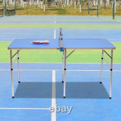 Table De Tennis Pliable Ping Pong Fête De La Famille Sport Avec Net Intérieur Et Extérieur