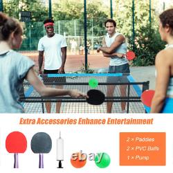 Table De Volleyball Ping Pong Pour Intérieur Et Extérieur 2-en-1