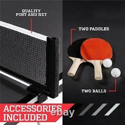 Table Officielle De Ping-pong De Tennis De Table De Taille Moyenne À L’intérieur Avec Pagaie Et Balles