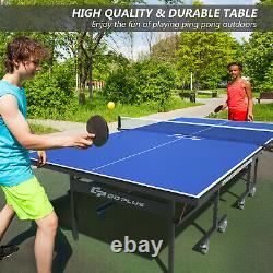 Table Professionnelle De Tennis De Table Goplus Table Intérieure/extérieure Ping-pong Pliable