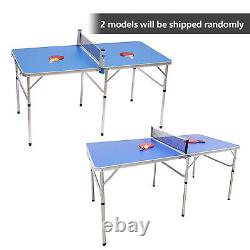 Table Tennis Ping Pong Table Indoor/outdoor Avec Paddles Idéal Pour Les Petits Espaces