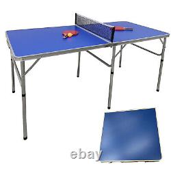 Table Tennis Ping Pong Table Pliable Avec 2 Paddles Et 3 Boules À L'extérieur Intérieur