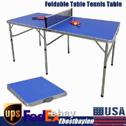 Table de Ping Pong Pliable avec Filet Table de Tennis Intérieure Extérieure Pliable