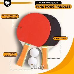 Table de Ping Pong Portable de Taille Moyenne 6x3ft avec Pieds Ajustables