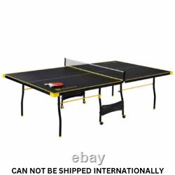 Table de Ping Pong d'Intérieur de Taille Officielle avec 2 Raquettes et Balles Incluses