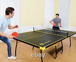 Table de Ping Pong d'Intérieur de Taille Officielle avec 2 Raquettes et Balles Incluses