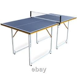 Table de Tennis de Table 6ft Ensemble de Jeu de Tennis de Table de Taille Moyenne Intérieur/Extérieur