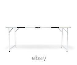 Table de beer pong monogramme noir et blanc de 6 pieds