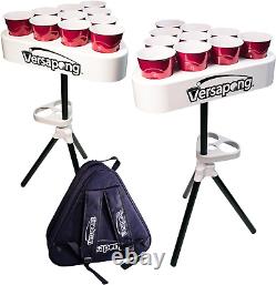 Table de bière pong portable/jeu de queue avec étui de transport sac à dos et balles