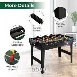 Table de jeu 4-en-1 multi-jeux Billard Hockey Tennis Baby-foot