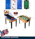 Table De Jeu Multi-jeux 5-en-1 Billard Hockey Sur Coussin D'air Baby-foot Ping Pong Et Basketball