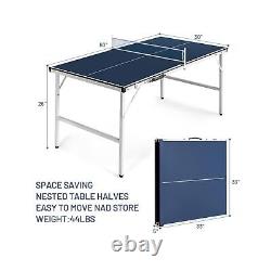 Table de ping-pong Tiktun, table de tennis de table professionnelle en MDF avec serrage rapide