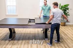 Table de ping-pong de conversion haut de gamme avec dessus de table de billard et filet de ping-pong