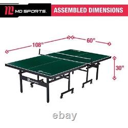 Table de ping-pong de taille officielle MD Sports 18 mm Tennis de table Salle de jeu intérieure NEUF