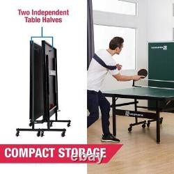 Table de ping-pong de taille officielle MD Sports 18 mm Tennis de table Salle de jeu intérieure NEUF