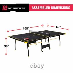 Table de ping-pong de taille officielle avec 2 raquettes et balles incluses