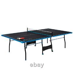 Table de ping-pong de taille officielle pour intérieur avec 2 raquettes et balles incluses.