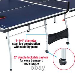 Table de ping-pong de tennis d'intérieur de taille officielle, 2 raquettes et balles incluses