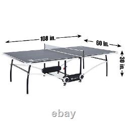 Table de ping-pong officielle de taille de tournoi pour le tennis de table de 1 à 4 joueurs.