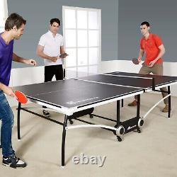Table de ping-pong officielle de taille de tournoi pour le tennis de table de 1 à 4 joueurs.