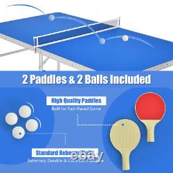 Table de ping-pong pliable portable de 60 pouces avec accessoires