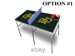 Table de ping-pong pliable portable de l'Université Baylor avec accessoires.