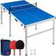 Table De Ping-pong Pliante Set De Tennis De Table Intérieur Extérieur Taille Officielle Jeux De Famille 4 P