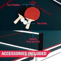 Table de ping-pong pliante compacte de taille moyenne MD Sports avec accessoires