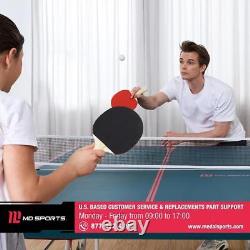 Table de ping-pong pliante compacte de taille moyenne MD Sports avec accessoires