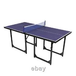 Table de ping-pong pliante de taille moyenne pour enfants et adultes avec filet.