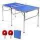 Table De Ping-pong Pliante Portable Costway 60 Pouces Avec Accessoires Pour L'intérieur