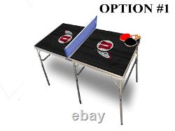 Table de ping-pong pliante portable de l'Université de l'Utah avec accessoires