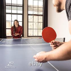 Table de ping-pong pliante, topper de tennis de table convertissant, léger et portable.