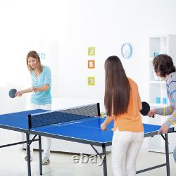 Table de ping-pong portable pliante Tennis de Table 6'X3' avec accessoires intérieurs.