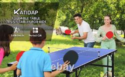 Table de tennis de ping-pong portable avec filet et 2 raquettes 2 balles Table pliable États-Unis
