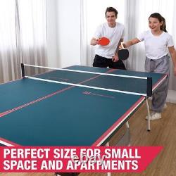 Table de tennis de table d'intérieur de taille moyenne 4 pièces design compact résistant à l'eau