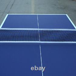 Table de tennis de table de ping-pong de 6 pieds avec filet, raquette, balle, intérieur et extérieur, pliable.