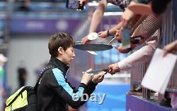 Table de tennis de table de ping-pong signée par MA LONG, SHIWEN ZHENDONG, WANG MANYU, XU XIN