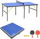 Table De Tennis De Table De Taille Moyenne 6x3 Pieds, Intérieur/extérieur, Table De Ping-pong Portable
