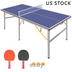 Table de tennis de table de taille moyenne pliable et portable ensemble de table de ping-pong 6 pieds US