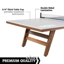 Table de tennis de table en bois de taille officielle