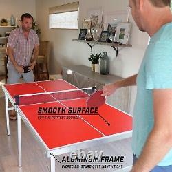 Table de tennis de table/ping-pong pliante intérieure de taille officielle moderne 6 pieds x 3 pieds NEUF