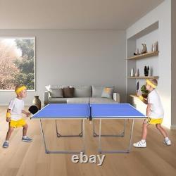 Table de tennis de table pliable et portable de 6 pieds idéale pour une utilisation intérieure et extérieure