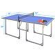 Table De Tennis De Table Portable De 6 Pieds Avec Filet, Raquettes Et Balles Pour Une Utilisation Intérieure Et Extérieure.