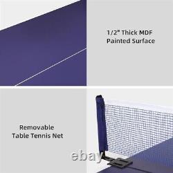Table de tennis de table pour enfants (18391,576,5cm) violet bleu
