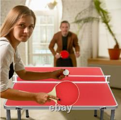 Table de tennis portable pliante Ping Pong Universitaire avec accessoires pliables pour l'intérieur
