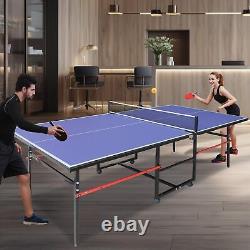 Tables de tennis de table professionnelles d'extérieur - Table de ping-pong portable de taille moyenne de 8 pieds