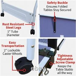 Tables de tennis de table professionnelles pliables de taille moyenne de 9 pieds, table de ping-pong d'intérieur