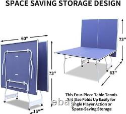 Tables de tennis de table professionnelles pliables de taille moyenne de 9 pieds, table de ping-pong d'intérieur